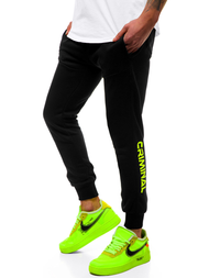 Spodnie dresowe męskie czarno-żółte OZONEE G/11129