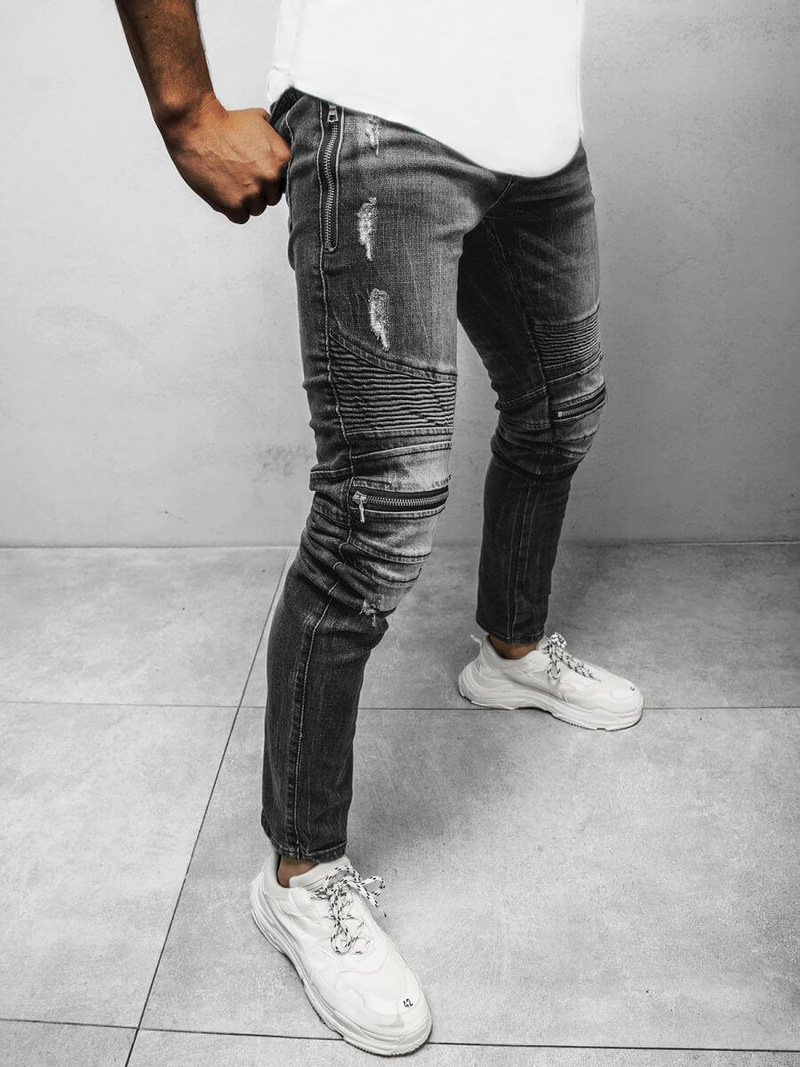 Джинси чоловічі Чорнi OZONEE NB/MP007N