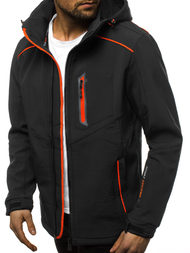 Kurtka męska softshell czarno-pomarańczowa OZONEE GE/12259