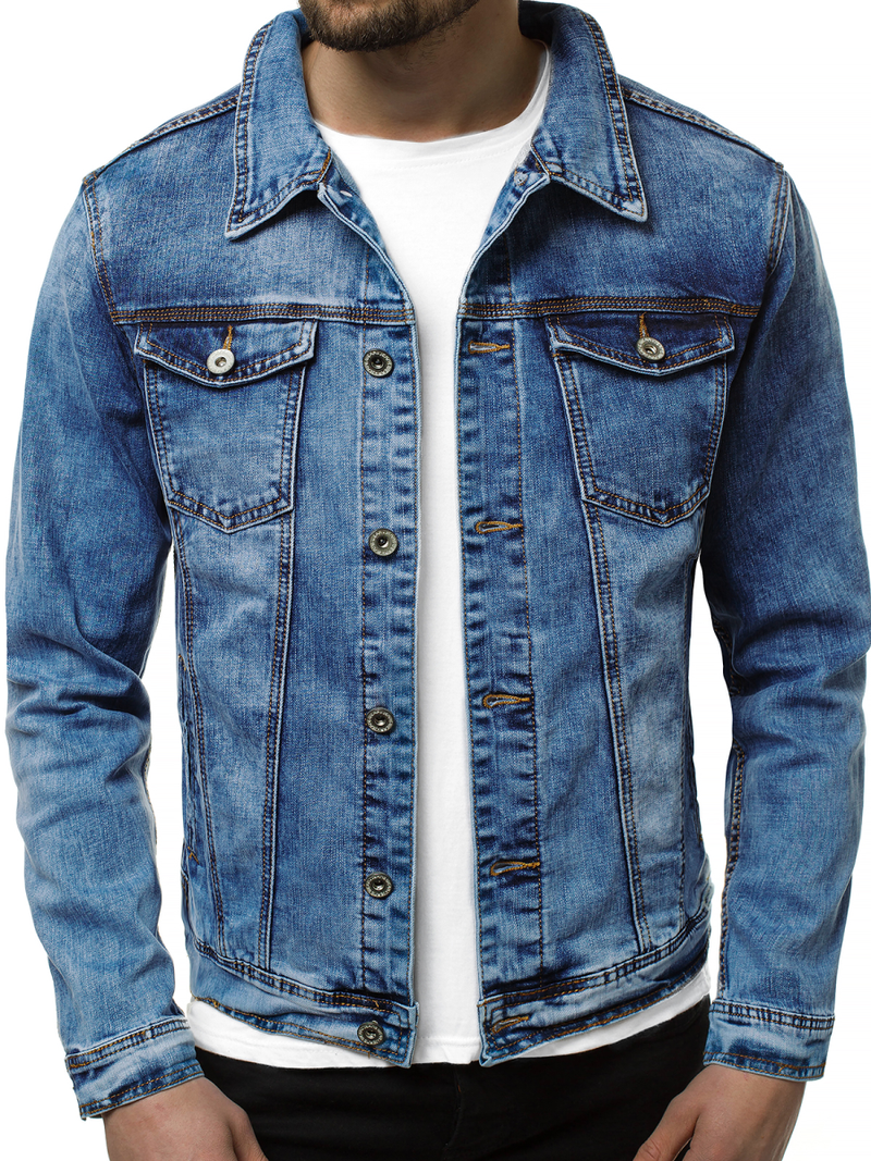 Kurtka męska jeans niebieska OZONEE V/19322