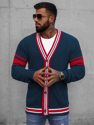 Sweter męski kardigan granatowy OZONEE O/H9600