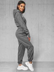 Komplet dresowy dwuczęściowy damski grafitowy OZONEE JS/8C79/5