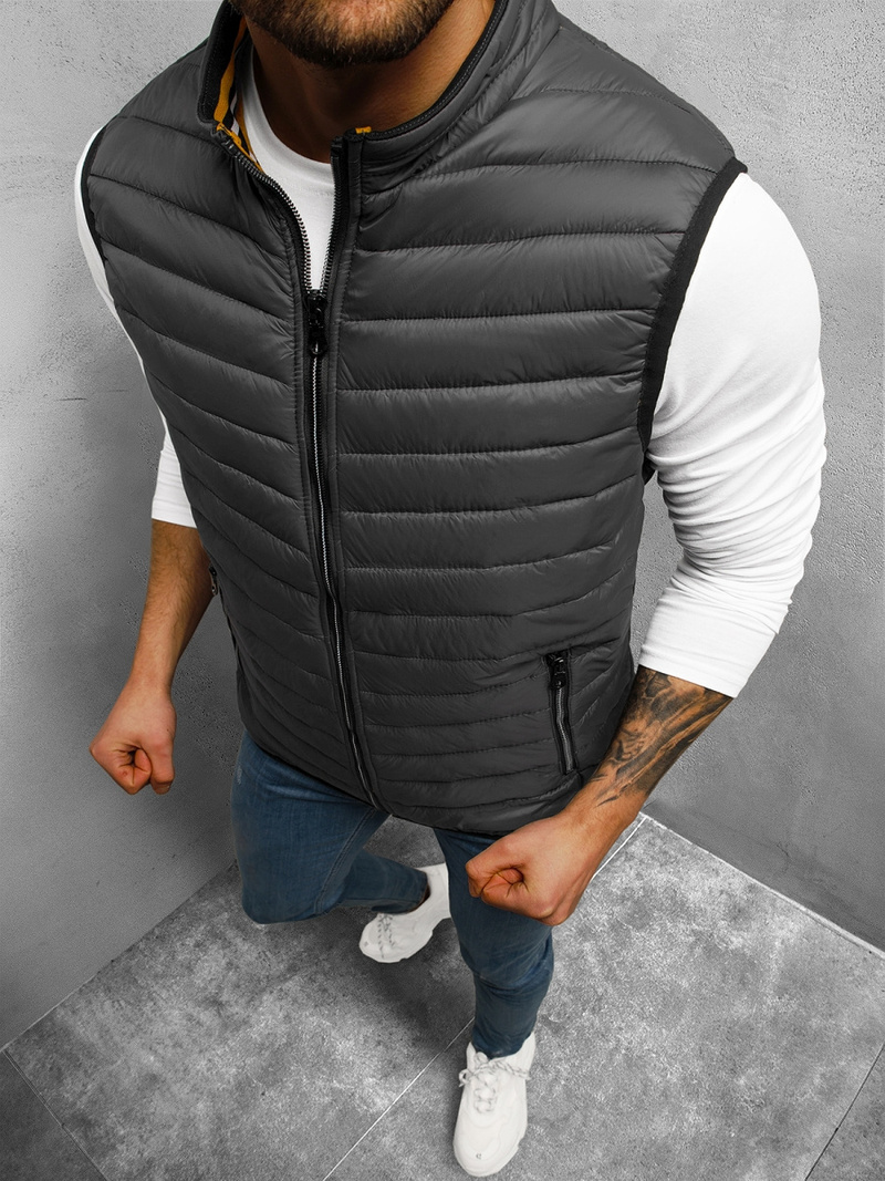 Безрукавка чоловіча Графiтова OZONEE N/7103/4