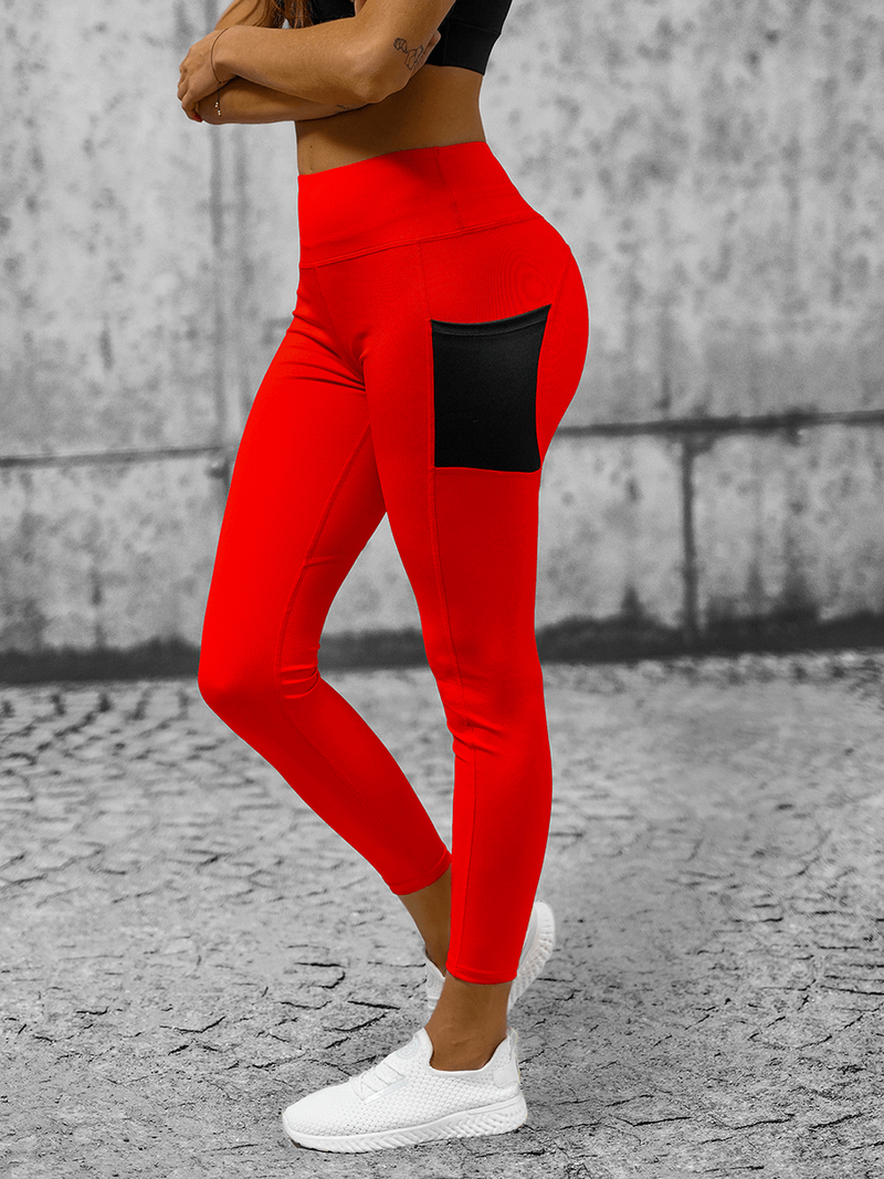 Legginsy damskie czerwone OZONEE O/XL009/5