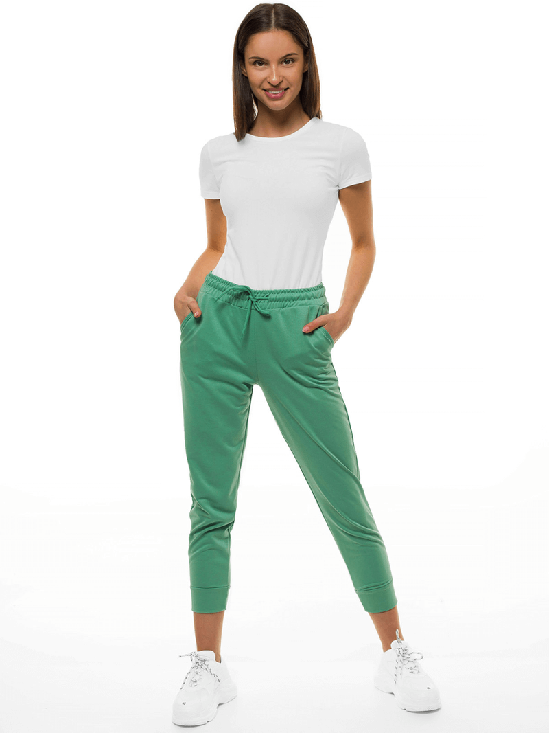 Spodnie dresowe damskie zielone OZONEE O/MB2002/21