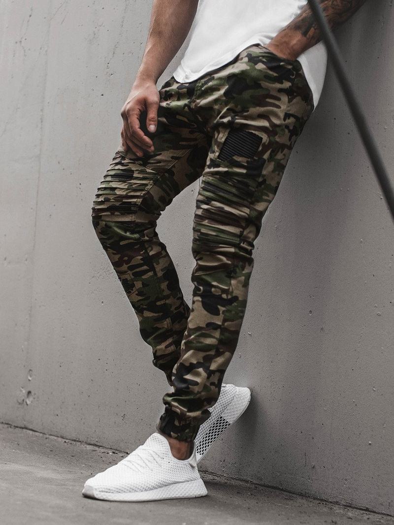 Штани чоловічі джоггери Камуфляжно-Зеленi OZONEE A/829