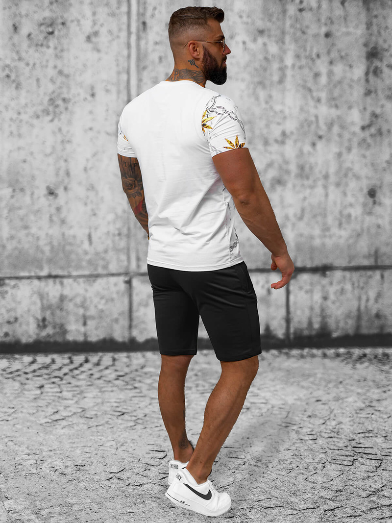 Чоловічий спортивний комплект Бiло-Чорний OZONEE O/HM757Z