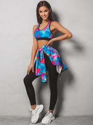 Komplet sportowy trzyczęściowy damski kolorowy OZONEE O/20467Z