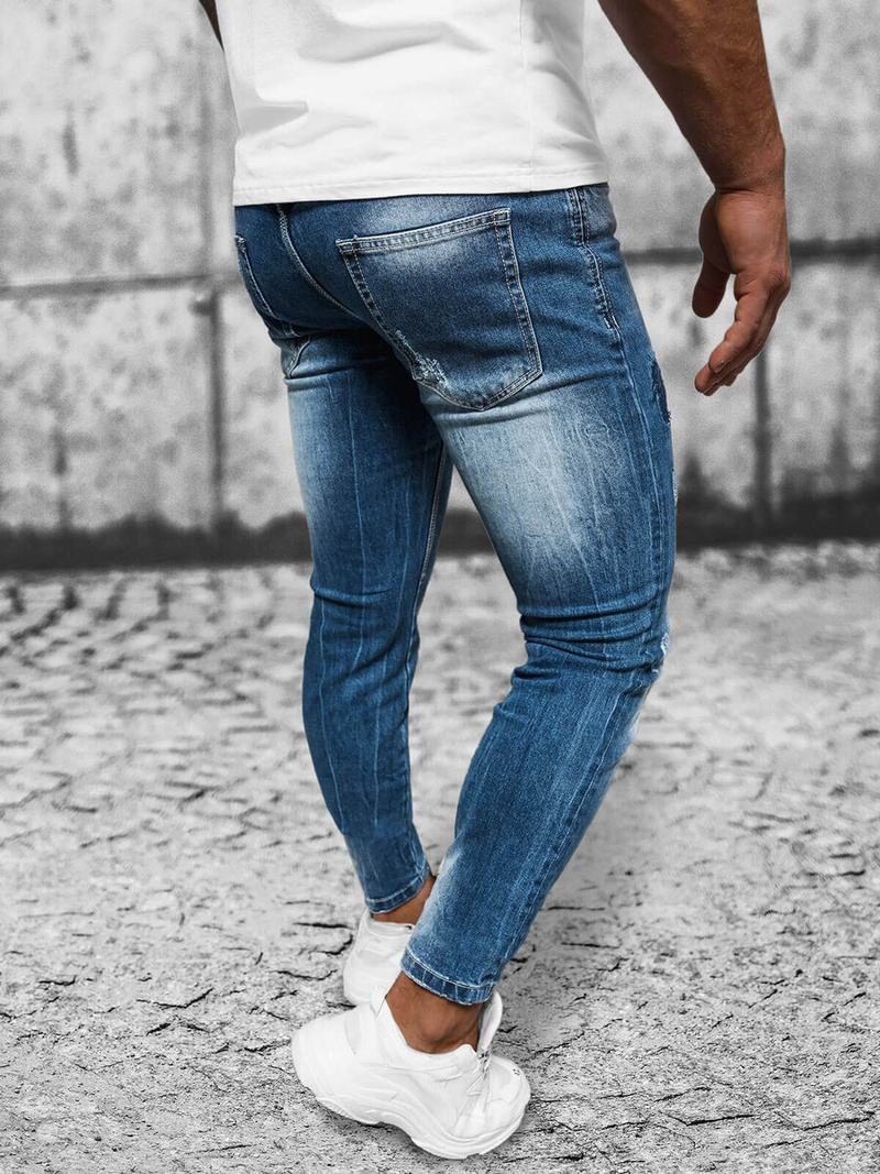 Spodnie jeansowe męskie niebieskie OZONEE NB/MP0008B