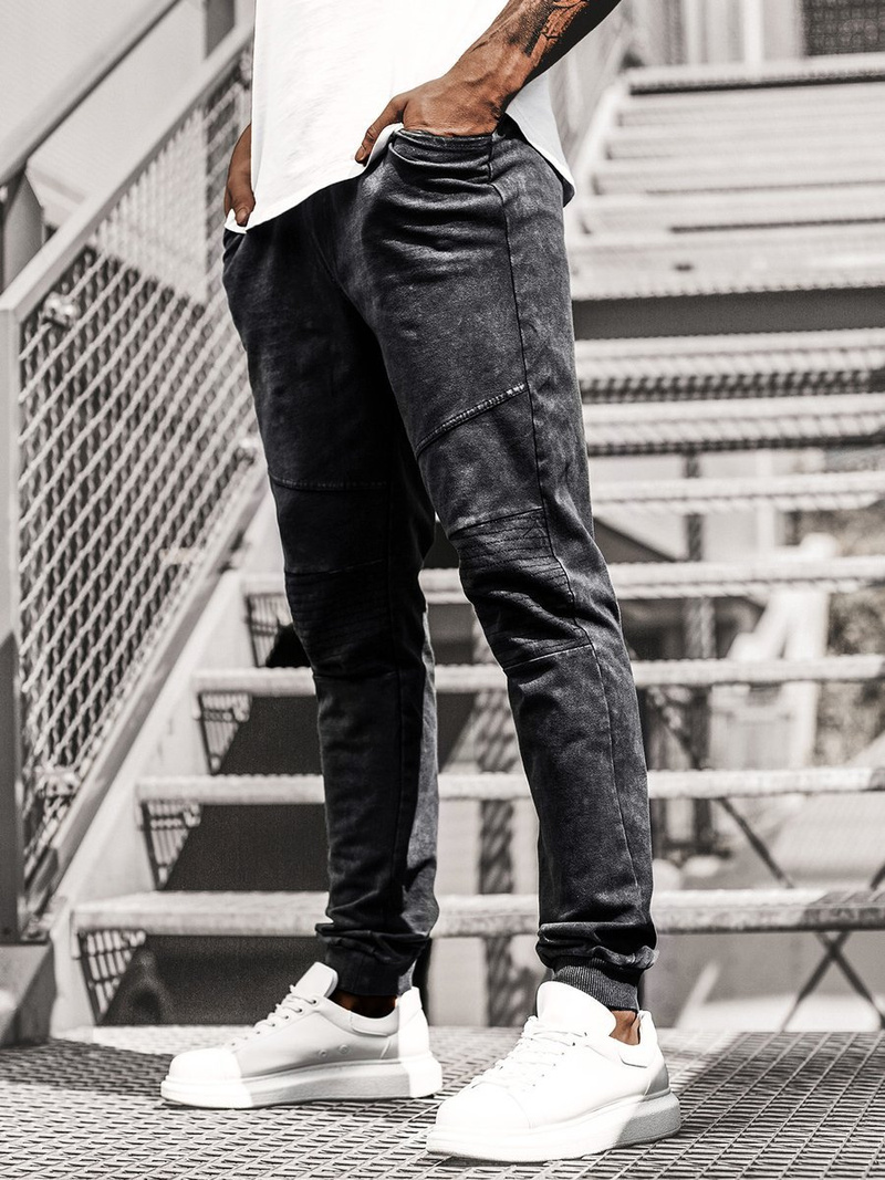 Штани чоловічі джоггери Чорнi OZONEE JS/KK1022