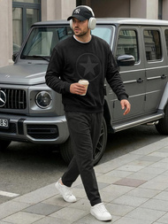 Чоловічий світшот чорний OZONEE JS/8B1991/3