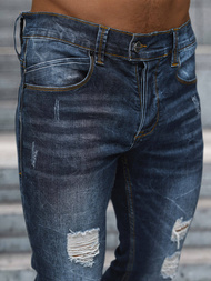 Spodnie jeansowe męskie ciemno-niebieskie OZONEE NB/MP0017BS