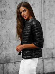 Kurtka damska pikowana czarna OZONEE O/H891