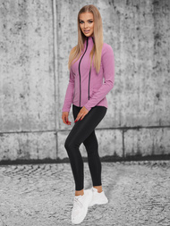 Bluza damska rozpinana jasnofioletowa OZONEE JS/YW06009/25Z