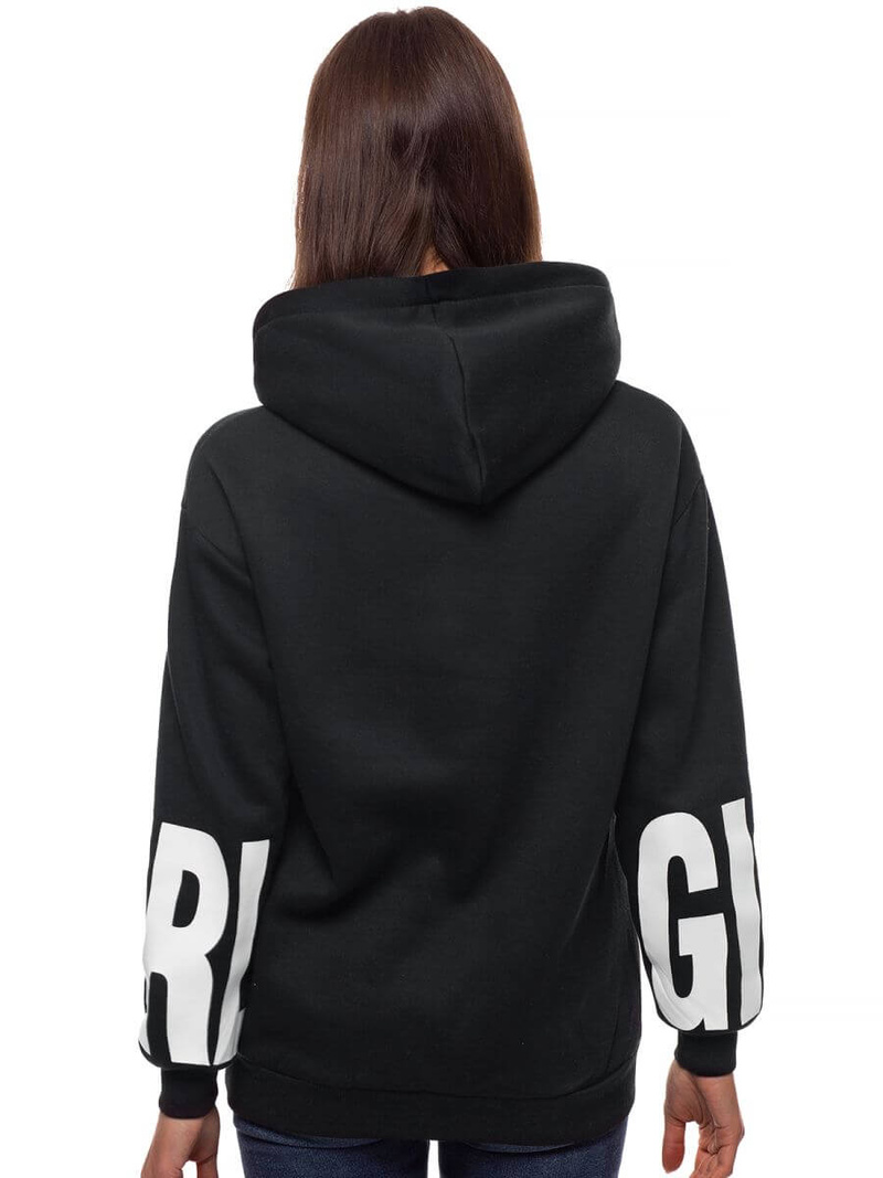 Bluza z kapturem damska czarna OZONEE JS/B26034