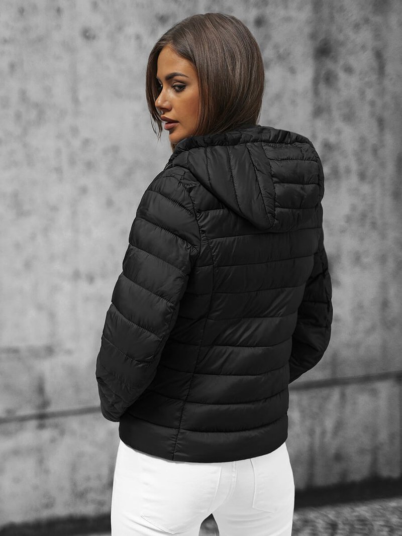 Kurtka damska pikowana czarna OZONEE JS/23M9001/392