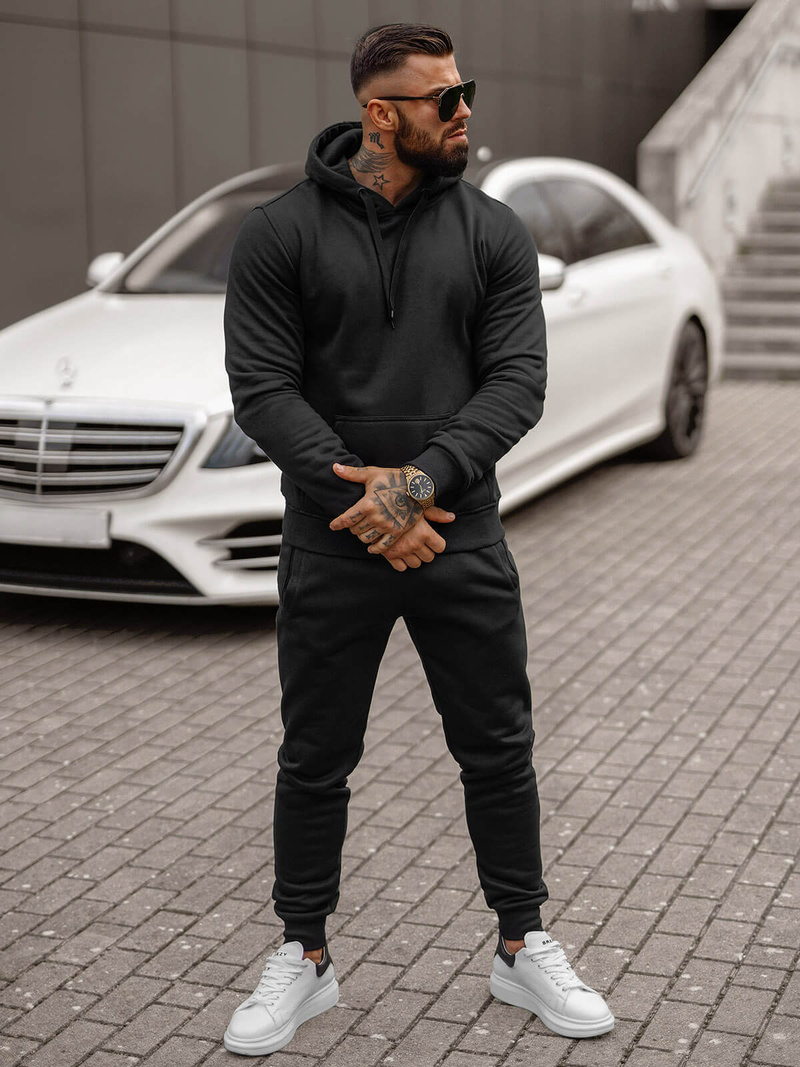 Спортивний костюм чоловічій Чорний OZONEE JS/68C10381/3Z