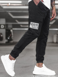 Spodnie męskie joggery czarne OZONEE DR/80