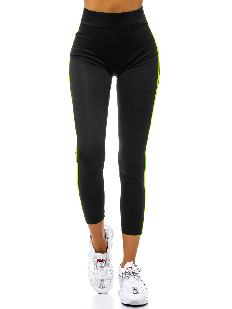 Legginsy damskie czarno-zielone OZONEE JS/1052/D1/52