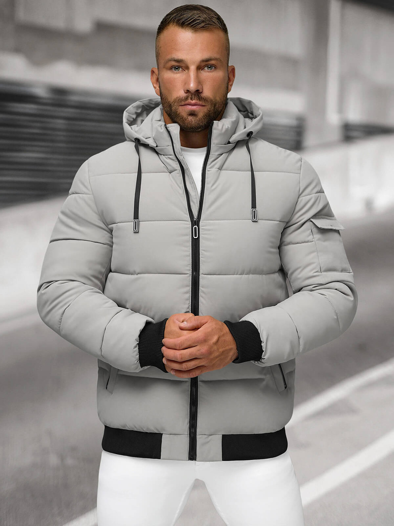 Kurtka męska pikowana szara OZONEE JS/31M5006Z