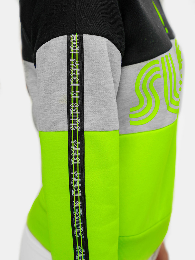 Bluza damska czarno-zielona OZONEE JS/B26019Z