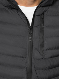 Kurtka zimowa męska pikowana grafitowa OZONEE JS/M13057/105