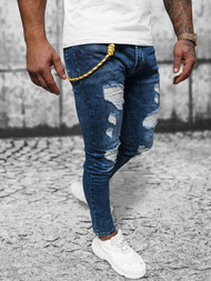 Spodnie jeansowe męskie niebieskie OZONEE DR/TF224