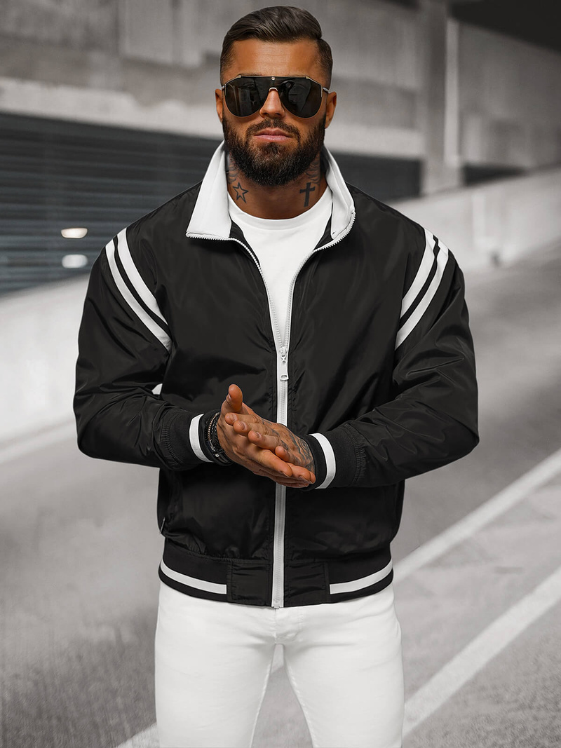 Kurtka męska czarna OZONEE JS/5M3218/392