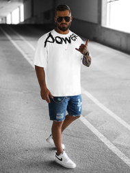 T-shirt męski oversize biały OZONEE O/3431