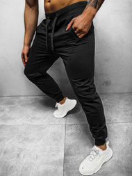 Spodnie dresowe męskie czarne OZONEE JS/68K10001JS/3