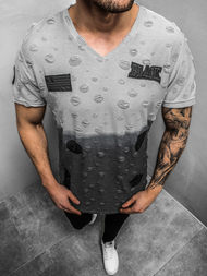 T-Shirt męski szary OZONEE MJ/318YZ