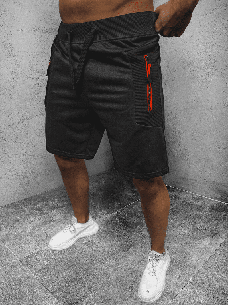 Spodenki dresowe męskie czarne OZONEE JS/68K10268