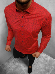 Koszula męska czerwona OZONEE O/3122