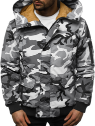 Kurtka zimowa męska moro-szara OZONEE JS/2019005