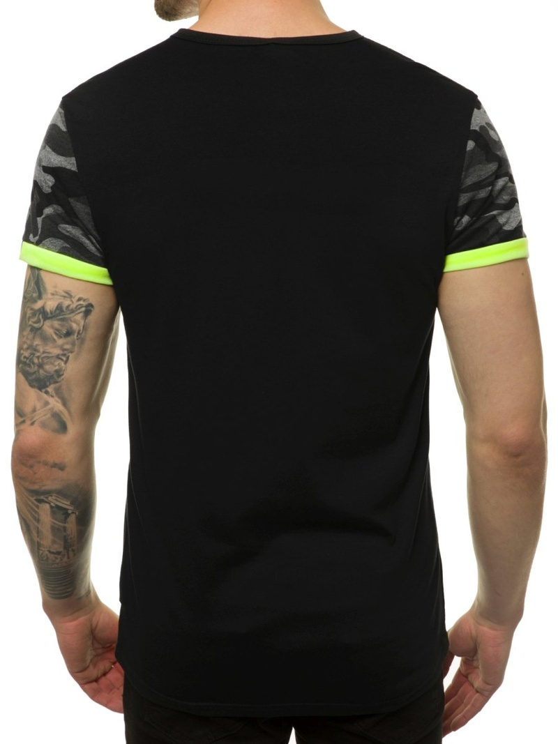 T-Shirt męski czarny OZONEE JS/SS10982