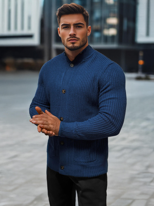 Sweter męski granatowy OZONEE NB/MM6020/6Z