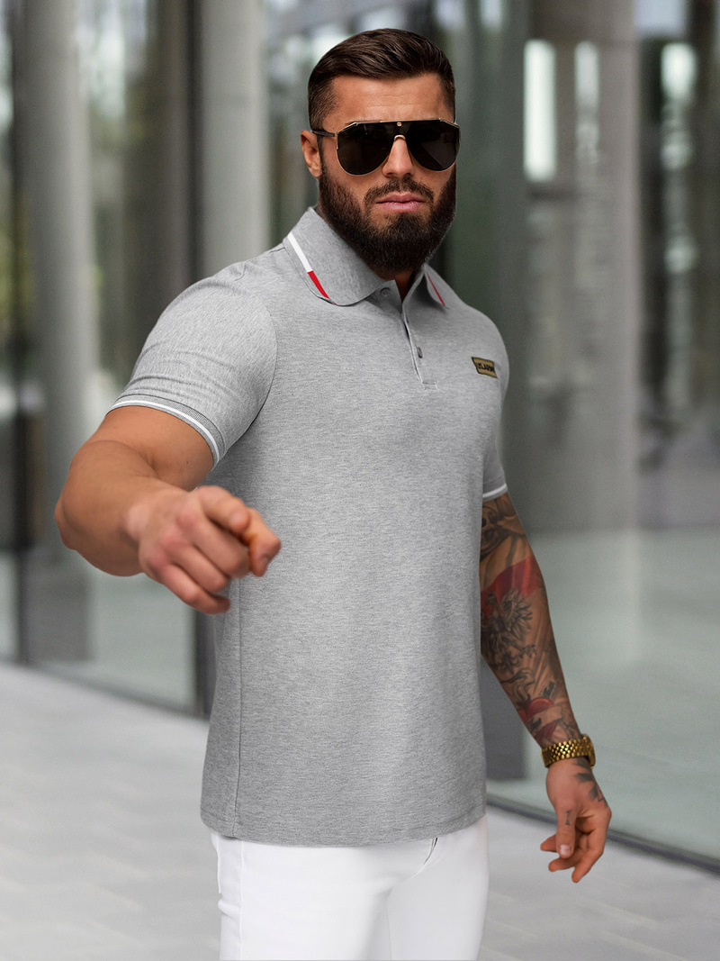 Футболка Поло Чоловіча Сiра OZONEE NB/MT3144