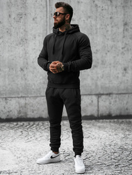 Komplet dresowy męski czarny OZONEE JS/8C75/3