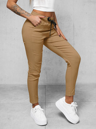 Spodnie damskie chino camelowe OZONEE O/7737