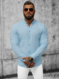 Класична сорочка чоловіча Яскраво-cиня OZONEE O/V30