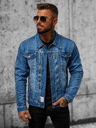 Чоловіча джинсова куртка Синя OZONEE NB/MJ508BZ