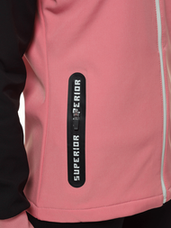 Kurtka softshell damska z kapturem jasnoróżowa OZONEE JS/HD184/25
