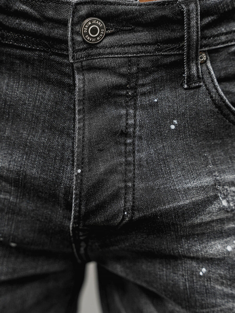 Spodenki męskie jeansowe czarne OZONEE O/VIP-2438K