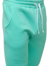 Spodnie dresowe męskie miętowe OZONEE O/12110