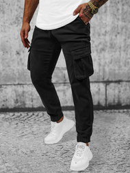 Spodnie męskie joggery czarne OZONEE NB/MP0105N