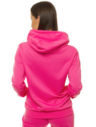 Bluza z kapturem damska ciemnoróżowa OZONEE JS/68B20002/19