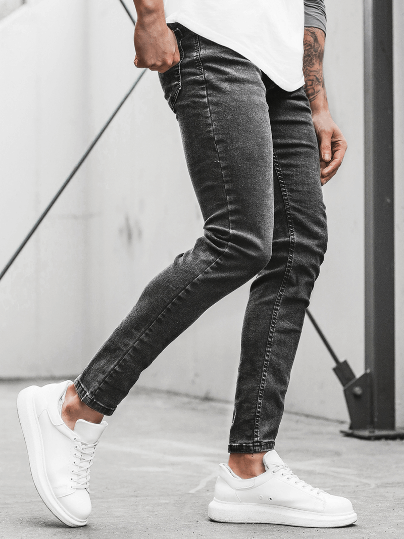 Spodnie jeansowe męskie grafitowe OZONEE O/4488/04