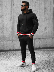 Komplet dresowy męski czarny OZONEE JS/8C60/3