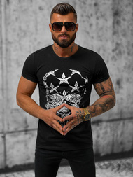 T-shirt męski czarny OZONEE O/T121/3Z