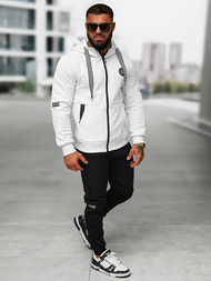 Спортивний костюм чоловічій Бiло-чорний OZONEE O/LN11887